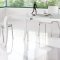 White Finish Modern Extendable Dining Table w/Optional Chairs