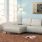 Emotion Sectional Sofa in Gray Leather Match by Whiteline