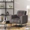 U819 Sofa, Loveseat & Chair 3Pc Set Dark Gray Fabric by Global