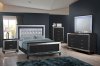 Valentino Bedroom Set 5Pc B9698B in Black by NCFurniture