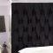 Porter Upholstered Bed in Black Velvet Fabric by Meridian