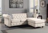 Waldina Sectional Sofa LV00643 in Beige Fabric by Acme