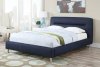 Adney Upholstered Bed 25070 in Blue Denim by Acme w/Padded HB