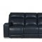 Santana Power Motion Sofa in Navy Leather Match by Klaussner