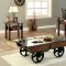 Penny Industrial Coffee Table CM4318 in Weathered Oak w/Options