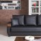 Euro Moda Sofa Bed in Black Leatherette by Casamode w/Options