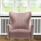 Opera Accent Chair 532 in Pink Velvet Fabric by Meridian