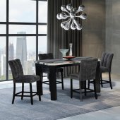 D06BT Dining Room Set 5Pc in Black & White by Global w/Options