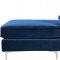 Jesse Sectional Sofa 668 in Navy Velvet Fabric by Meridian