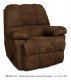 Chocolate Fabric Elegant Modern Rocker Recliner