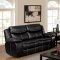 Gatria Reclining Sofa CM6981 Black Leatherette w/Options