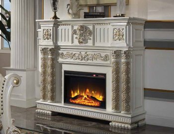 Vendome Fireplace AC01313 in Antique Pearl by Acme [AMFP-AC01313 Vendome]