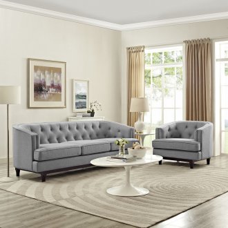 Coast Sofa in Light Gray Fabric by Modway w/Options