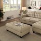 Norma Sectional Sofa CM6440 in Beige Linen-Like Fabric