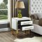 Gigi Side Table 820 in White Glass by Meridian