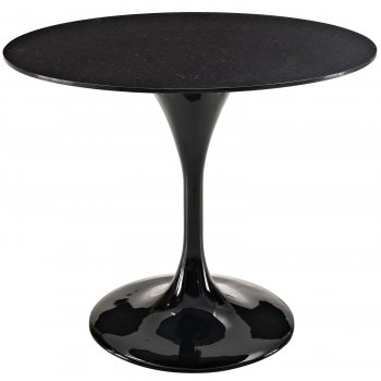 Lippa 40" Marble Table in Black by Modway [MWDS-Lippa 40 Black]