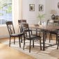 LynLee Dining Set 5Pc 60015 in Dark Oak & Dark Bronze by Acme