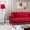 Urban Style Sofa Bed in Red Fabric by Casamode w/Options