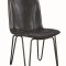 Chambler 130082 Set 4 of Dining Chairs in Charcoal Leatherette