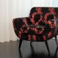 Purple Floral Fabric Jetson Modern Club Chair