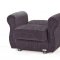 Charcoal Chenille Fabric Contemporary Sofa Bed w/Optional Items