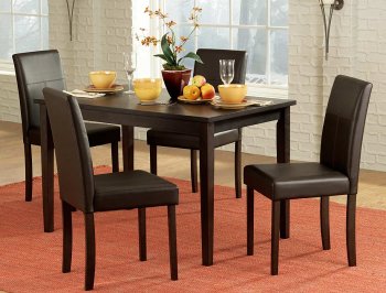 2434 Dover Dining Table by Homelegance in Black w/Options [HEDS-2434 Dover]