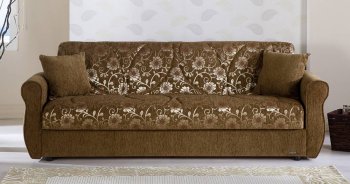 Melody Sleeper Sofa in Yasemin Green Fabric by Sunset [IKSB-MELODY Yasemin Green]