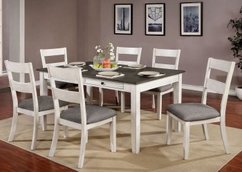 Anadia 7Pc Dining Set CM3715T in Antique White & Gray [FADS-CM3715T-Anadia]