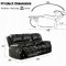 Zuriel Motion Sofa LV52285 in Black PU by Acme w/Options