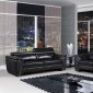 U8190 Sofa in Black Bonded Leather by Global w/Options