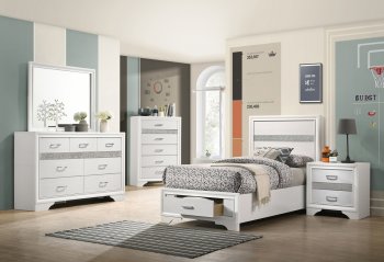 Miranda Kids Bedroom Set 4Pc 205111 in White by Coaster [CRKB-205111 Miranda]