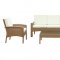 Brook Patio Sofa 4Pc Set w/Oatmeal or Espresso Base by Modway