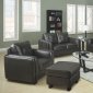 504461 Sawyer Sofa in Charcoal Bonded Leather by Coaster