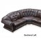 Apolo Sectional Sofa in Brown Leather by ESF w/Options