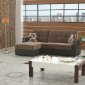 Dumont Sectional Sofa Convertible in Fabric by Empire