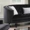 Manuela Sofa CM6145BK in Black Flannelette Fabric w/Options