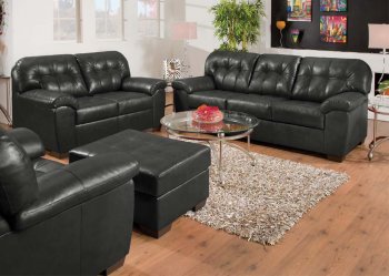 50640 Shi Sofa in Onyx Bonded Leather Match by Acme w/Options [AMS-50640 Shi]