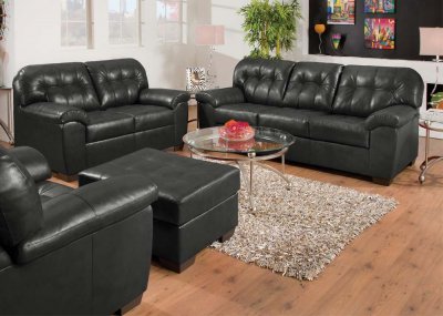 50640 Shi Sofa in Onyx Bonded Leather Match by Acme w/Options