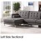 1471 Sectional Sofa in Grey Fabric by ESF w/Sleeper