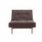 Splitback Sofa Bed in Brown w/Arms & Wooden Legs by Innovation