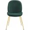 Scoop Dining Chair 3548 Set of 2 in Green Velvet by Modway