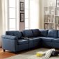 Cleavon Reversible Sectional Sofa 51525 in Blue Linen by Acme