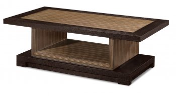 Chocolate & Jazz Stripe Wooden Coffee Table with Ashwood Frame [ZMCT-Fusion]