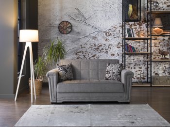 Victoria Valencia Grey Loveseat Sleeper by Istikbal [IKSB-Victoria Valencia Grey]