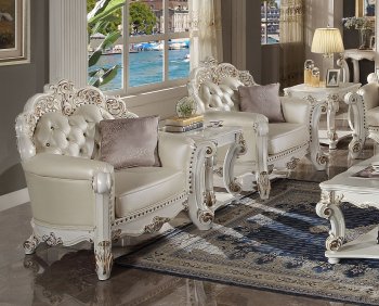 Vendome Chair LV01326 in Champagne PU by Acme w/Options [AMAC-LV01326 Vendome]