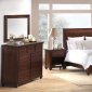 Espresso Finish Modern Bedroom Set With Panel Bed