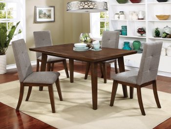 Abelone CM3354T 5PC Dinette Set in Walnut Finish w/Options [FADS-CM3354T-Abelone]