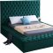 Bliss Bed in Green Velvet Fabric by Meridian w/Options