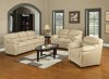 Beige Microfiber Modern Sofa & Loveseat Set w/Options