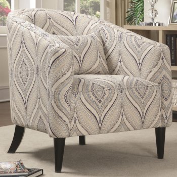 902405 Accent Chair in Printed Linen Fabric by Coaster [CRCC-902405]